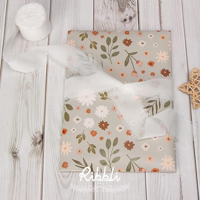 Ribbli White Chiffon Ribbon - Image 3