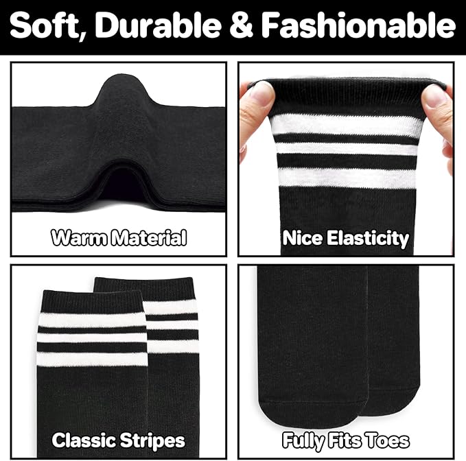 qikqik Toddler Soccer Socks Kids Soccer Socks Boys Baseball Sock Youth Football Sock Girls Softball Accessories Team Sports