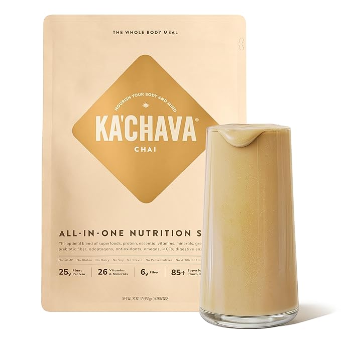 Ka’Chava Whole Body Meal Shake Chai 2 lb – Vegan Protein Powder by KaChava