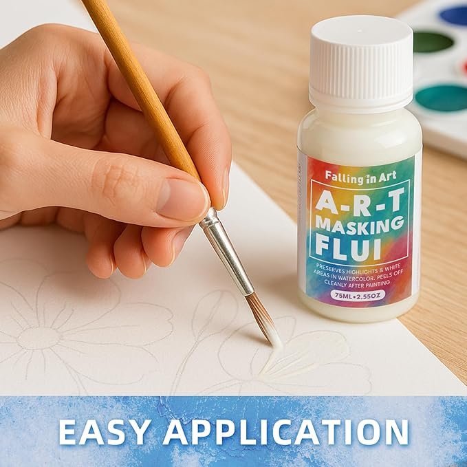 Falling in Art Watercolor Medium, Art Masking Fluid - Image 7