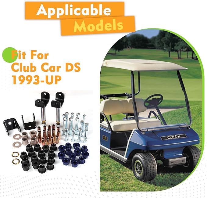 Club Car DS Deluxe Golf Cart Front and Rear End Repair Bushing Kits, Club Car Front End Rebuild Kit for Club Car DS 1993-Up