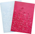 NZJ 3D Texured Spring Flower Rose Bloom Plastic Embossing Folders by NZJ