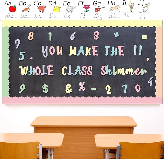 221 Pcs Bulletin Board Letters Round Alphabet Number Punctuation Symbol Combo - Image 7
