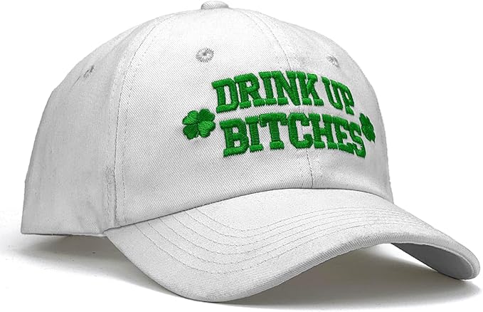 St Patricks Day hat Green Baseball Cap Shamrock Embroidered for man Women Funny