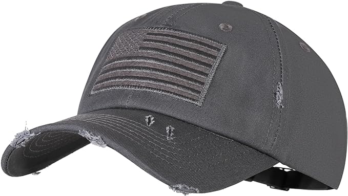 IIN American Flag Baseball Cap for Men Women Low Profile USA Army Tactical Operator Military Plain Dad Hat