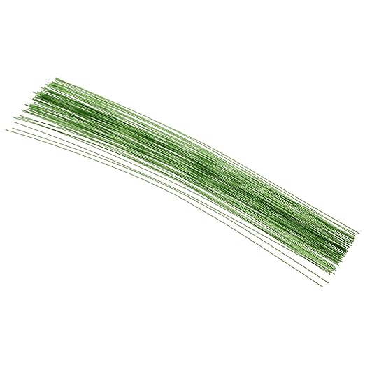 PATIKIL 22 Gauge 16" Floral Stem Wire, Light Green by PATIKIL