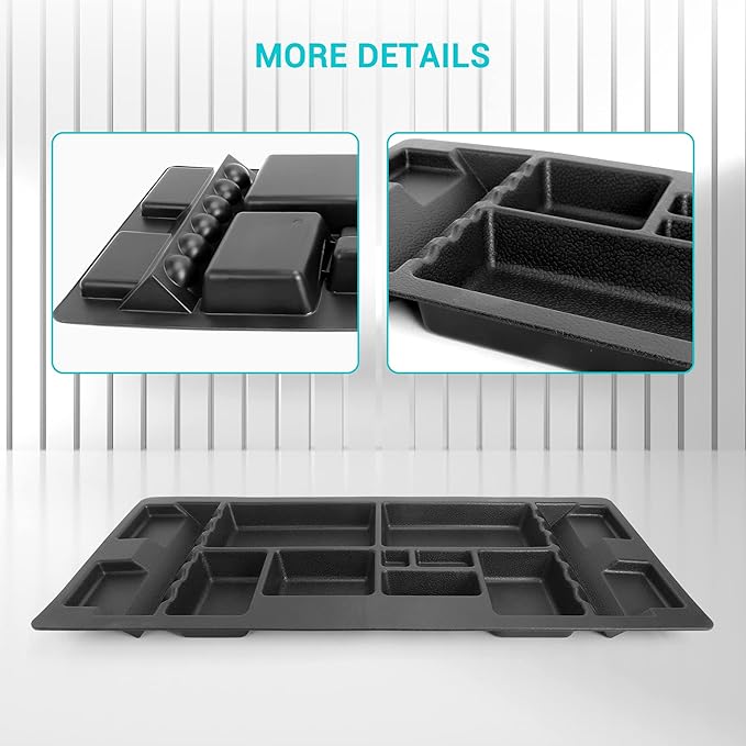 10L0L Golf Cart Under Seat Storage Tray Fits EZGO TXT, RXV, Club Car DS, Club Car Precedent, Yamaha G29, Electric Vehicle with Original Trojan Battery Underseat Organizer Container Holder Plate