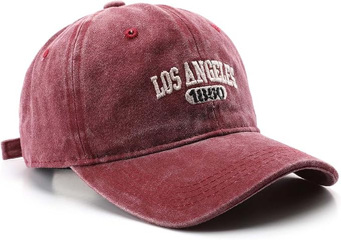 Los Angeles Hat Vintage Cotton Baseball Cap Unisex Dad Hat Sun Hat for Men and Women