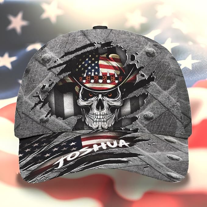 Baseball Cap for Men Women, Skull Cap for Men, Skeleton Gothic Horror Adjustable Strap Sports Soft Caps Outdoor