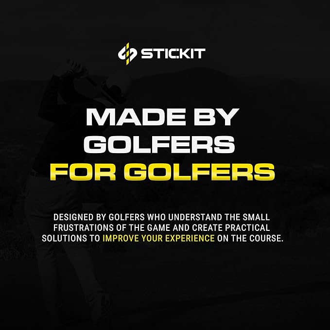 STICKIT Magnetic Rangefinder Strap | Strong Magnet Securely Holds to Golf Carts and Golf Clubs for Easy Access | Slim, Form Fitting, Size Adjustable