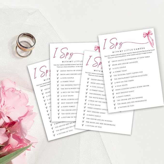 Wedding Shower Games Cards, I Spy - Image 3