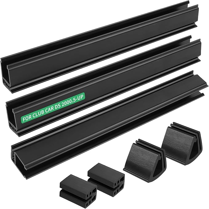 iLSKW Golf Cart Windshield Retaining Clips Kit for Club Car DS (2000.5 to Present) Fit 1"x1" Tube Include Windshield Sash Clips, Windshield Retaining Clips, Windshield Bottom Kit