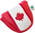 Foretra Driver Headcover Golf Club Covers Blade Mallet Putter Cover Alignment Stick Holder Hybrid Fairway Wood Head Cover Canada Flag Style Novelty Golf Accessories for Most Brands