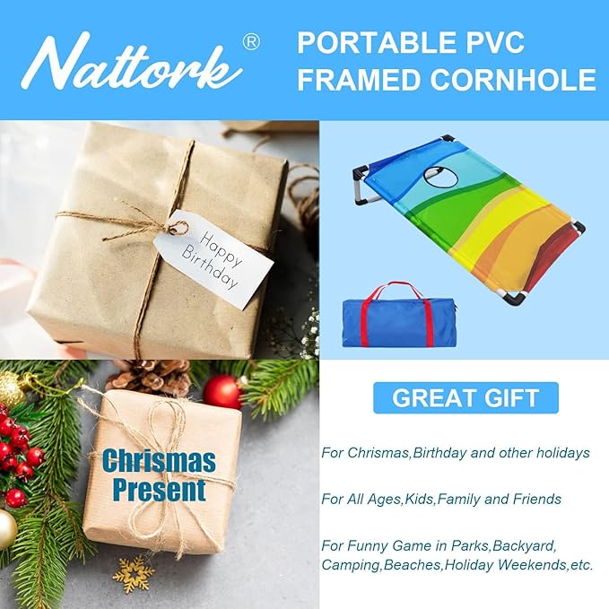 Portable Cornhole Set with 2 Collapsible Cornhole Boards, 8 Cornhole Bean Bags - Image 6