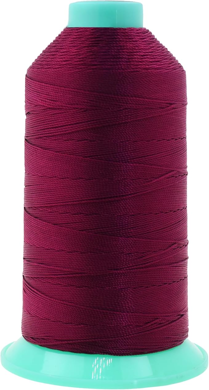 Mandala Crafts Bonded Nylon Thread Burgundy Heavy Duty Sewing Threads by MandalaCrafts