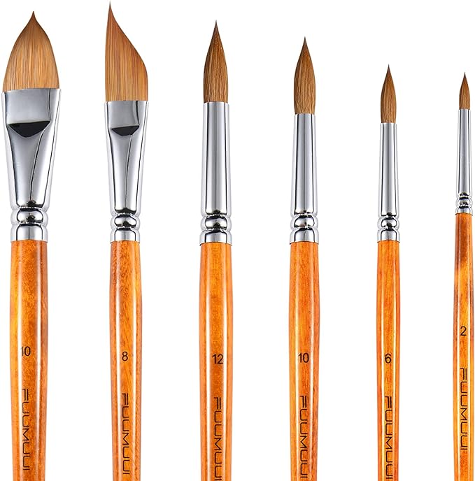 Sable Watercolor Brushes Kolinsky Watercolor Paint Brushes by FUUMUUI