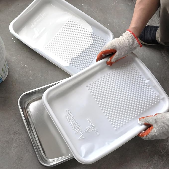 11-Pack 9 inch Disposable Plastic Paint Roller Tray -Come Up - Image 8