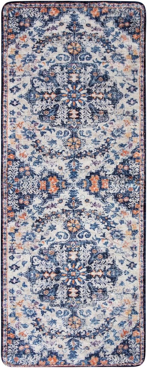 Lahome Washable Runner Rug, 2x5 Bohemian Kitchen Rug Runners Low Pile Bathroom - Image 9