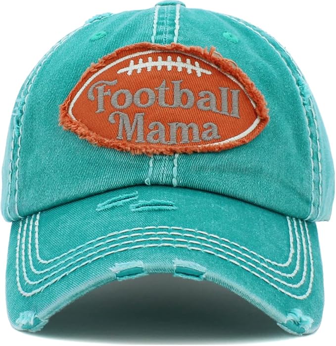 Funky Junque Distressed Vintage Baseball Cap - Embroidered Patch Women's Hat - Holiday, Lifestyle & Patriotic Designs