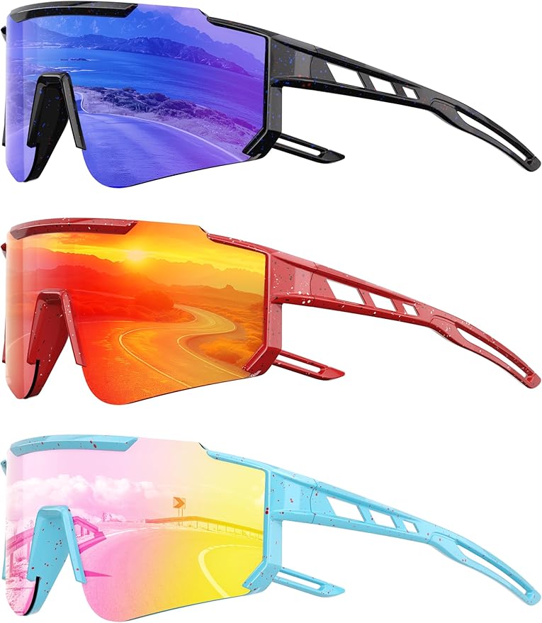 Kids Polarized Baseball Sunglasses - Youth Softball Cycling Sports Sunglasses for Boys Girls Ages 3-12 UV Protection