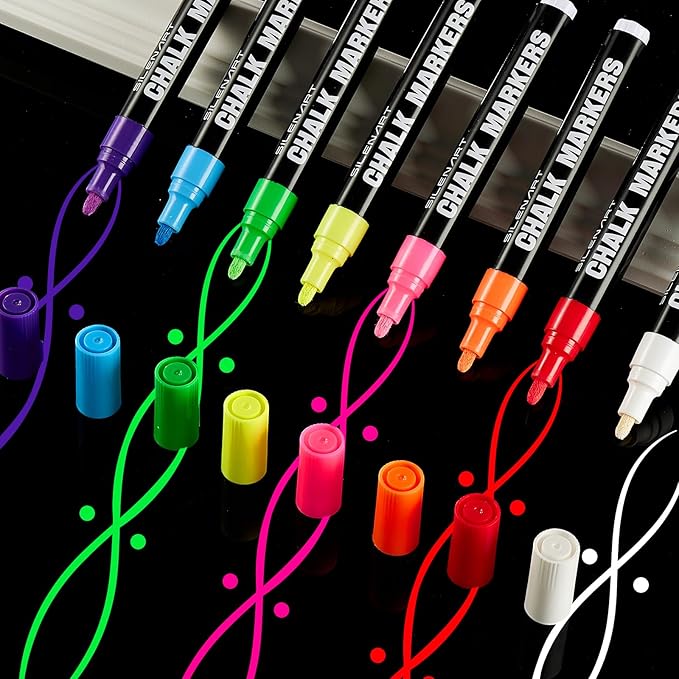 SILENART Chalk Markers Pink 8 Pack - Image 7