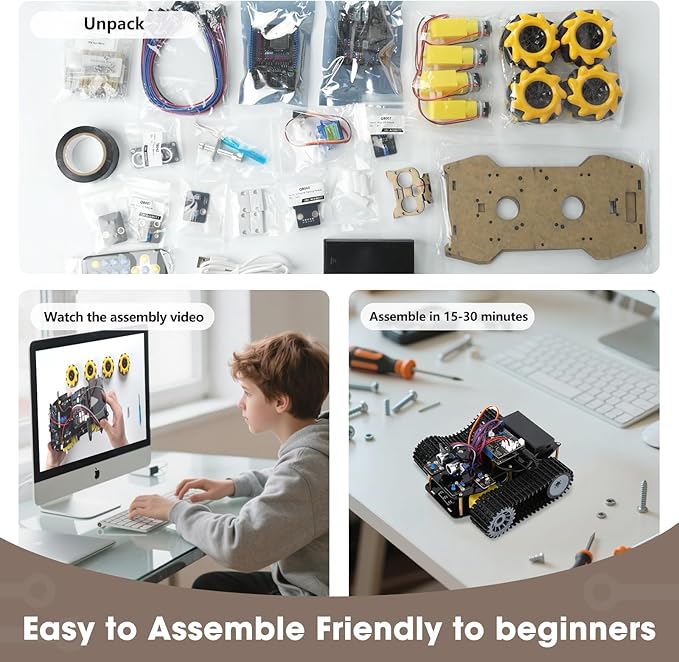 Robotics Kit for Kids Ages 8–12, Smart Robot Tank Car Compatible - Image 3