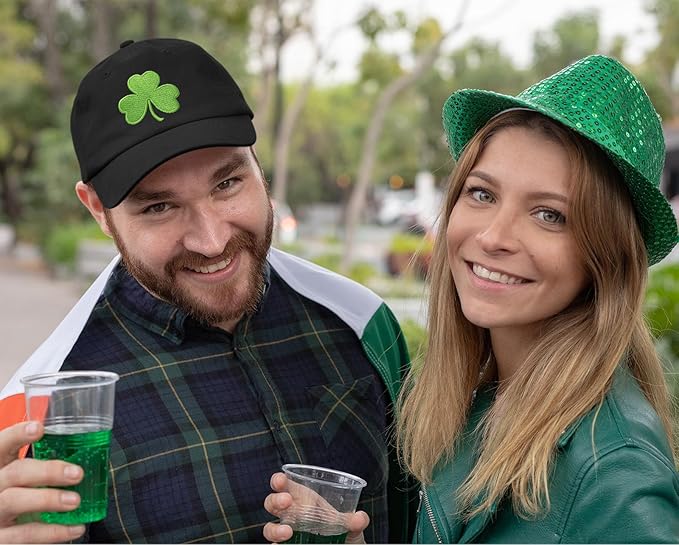 St Patricks Day hat Green Baseball Cap Shamrock Embroidered for man Women Funny