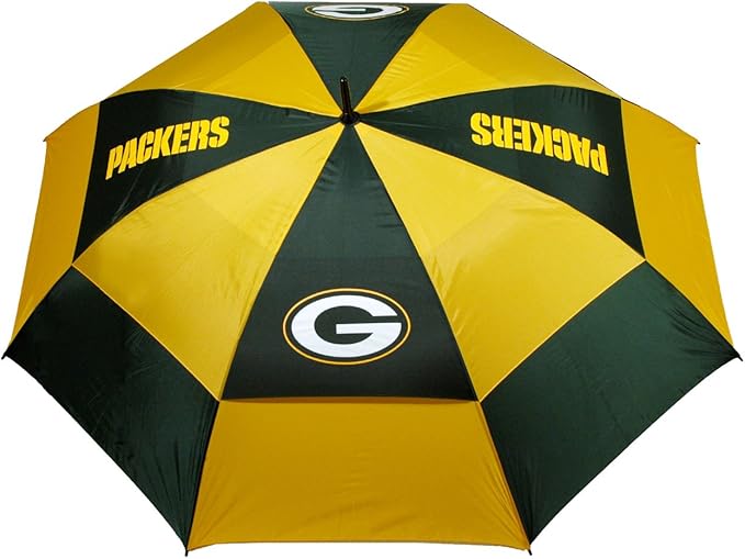 Team Golf NFL San Francisco 49ers Golf Umbrella 62" Golf Umbrella with Protective Sheath, Double Canopy Wind Protection Design, Auto Open Button