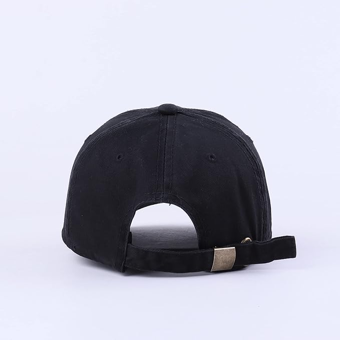 LANGZHEN Unisex Baseball Cap 100% Cotton Fits Men Women Washed Denim Adjustable Dad Hat