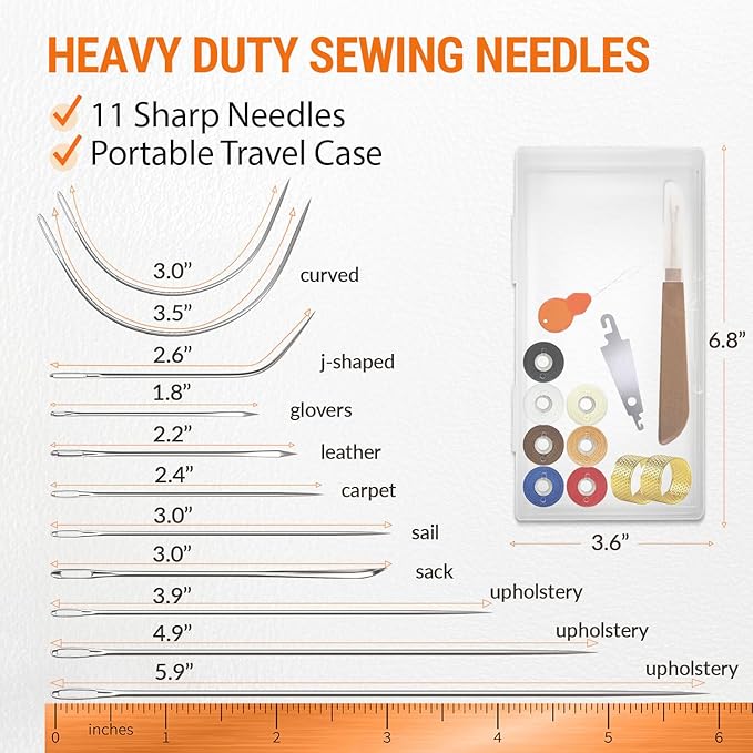 VONEEDL Heavy Duty Sewing Needles & Waxed Thread - Image 3
