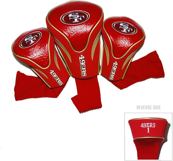 Team Golf NFL San Diego Chargers Contour Golf Club Headcovers (3 Count) Numbered 1, 3, & X, Fits Oversized Drivers, Utility, Rescue & Fairway Clubs, Velour Lined for Extra Club Protection