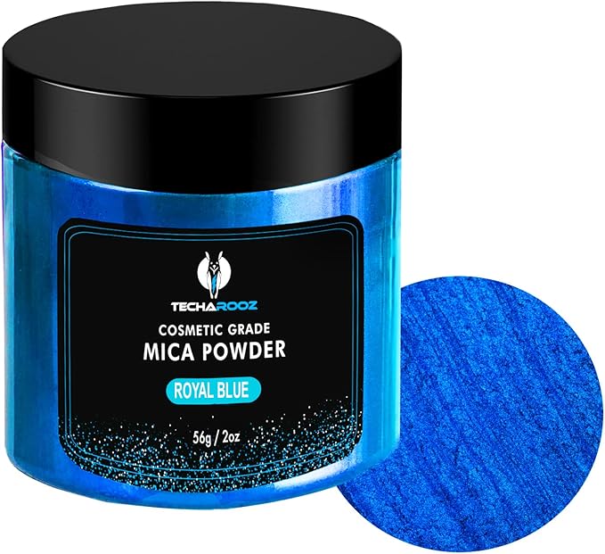 Royal Blue Mica Powder for Epoxy Resin 56g / 2oz. Jar by TECHAROOZ