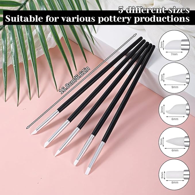 15PCS Silicone Clay Sculpting Tool, Pottery Tools Modeling Dotting Tool Resin - Image 6