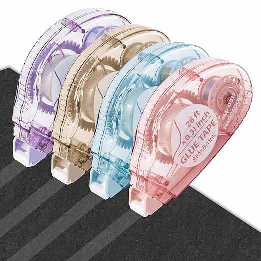 Glue Tape for Scrapbooking, Scrapbook Tape 4 Pcs, Double Sided Tape Roller for by Unknown