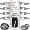 4 Dual Tip Gray Paint Pen Metallic by Funcils