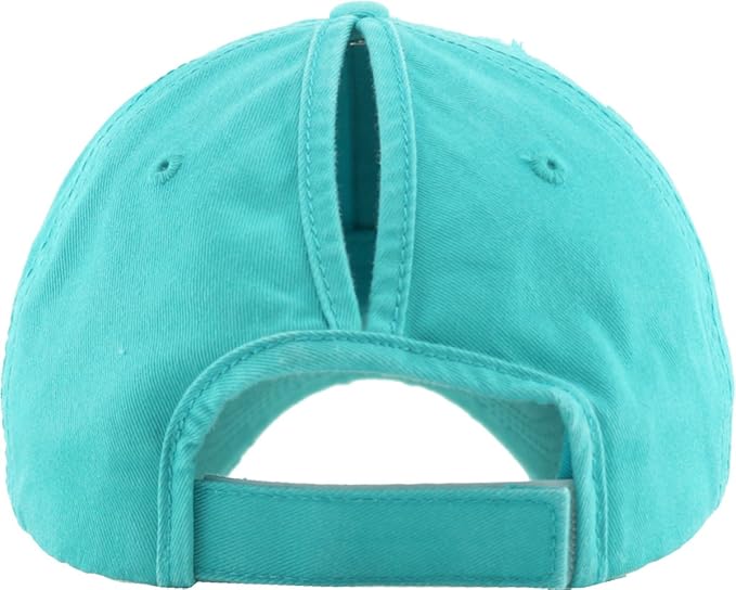 Classic Plain Ponytail Messy High Bun Headwear Adjustable Cotton Trucker Mesh Glitter Hat Baseball Cap