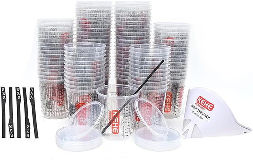 100 Pack Paint Mixing Cups by KEHE REFINISH, 18 oz, Disposable or Reusable by Unknown