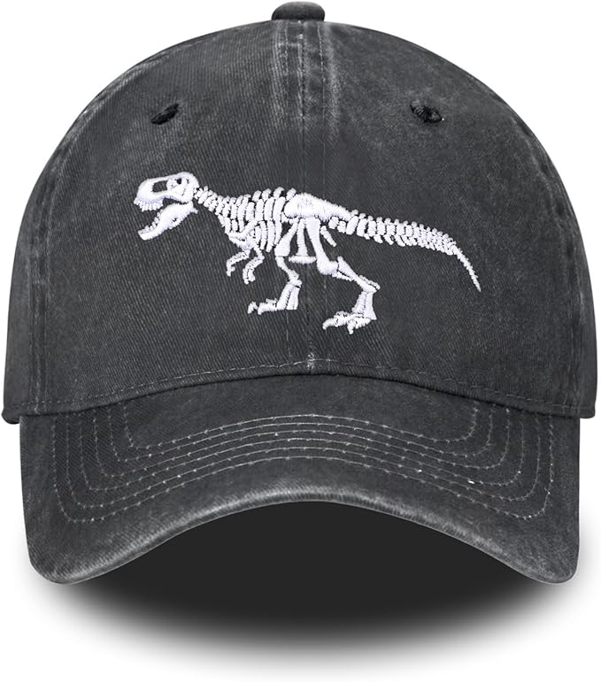 Embroidered Baseball Cap for Women Men Vintage Adjustable Washed Distressed Denim Baseball Hat