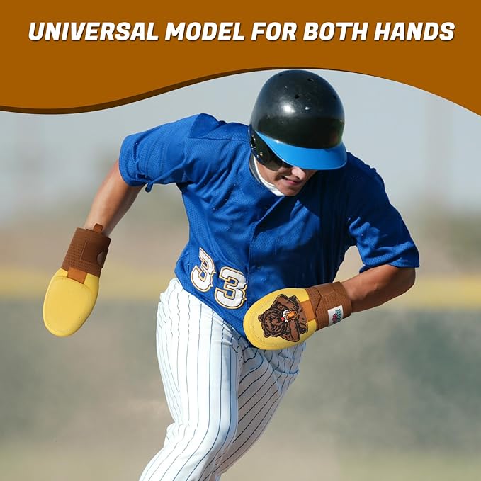 Big Crazy Baseball Sliding Mitt Youth and Adult, Drippy Drip Accessory, Flexible Breathable Durable, Funny Design Beer Bear Ice Cream Cow