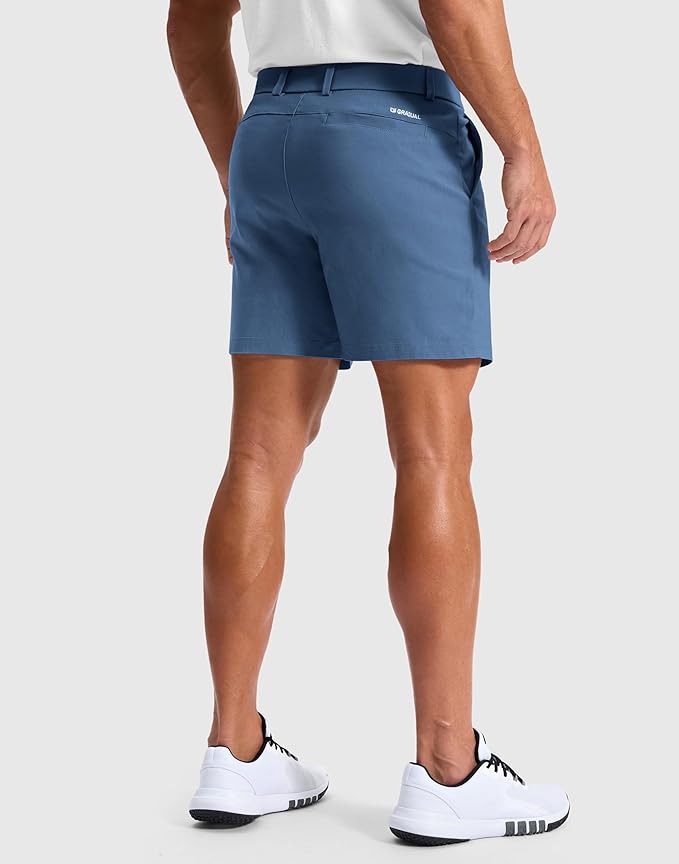 G Gradual Men's Golf Dress Shorts 5"/ 7"/ 9" Stretch Casual Work Flat Front Shorts for Men with 3 Pockets Quick Dry