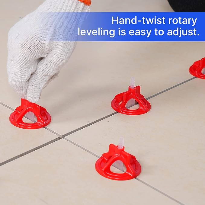Professional Tile Leveling System Kit，Anti-Loosening Spacers/Wall, Bathroom - Image 7