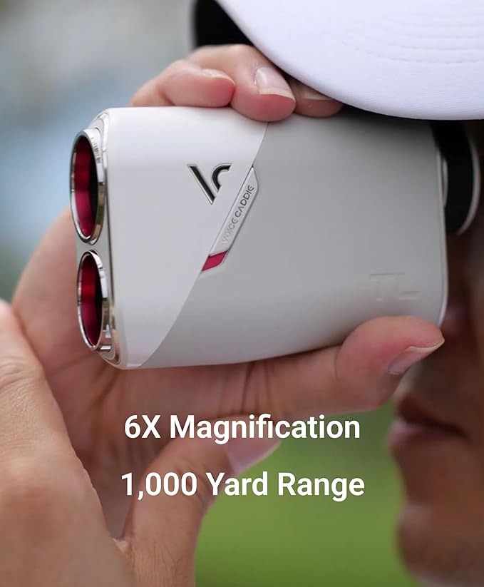 Voice Caddie TL1 Golf Rangefinder with Slope & Magnet | Dual Color OLED | Auto Slope Switch | Superior Grade Optics & Superior Precision Speed | Enhanced Pin Lock with Vibration Golf Laser Rangefinder