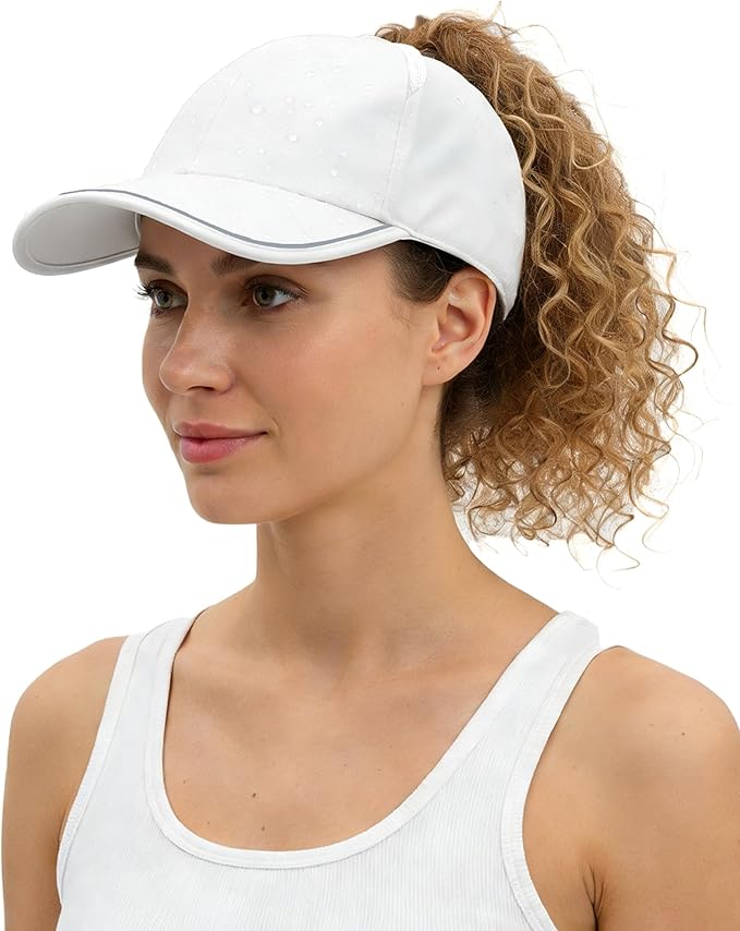 SHINCHIC Womens Ponytail Baseball Cap UPF50+ Waterproof Golf Hat High Bun Pony Cap Breathable Dad Hat for Outdoor