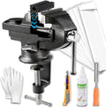 Golf Grip Regripping Kit with Solvent Complete Golf Club Grip Replacement Tool Set - Portable Table Vise, Rubber Clamp, 5 oz Solvent, Grip Tape & Hook Blade