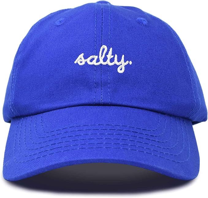 DALIX Salty Embroidered Cotton Beach Baseball Cap Adjustable Dad Hat Womens