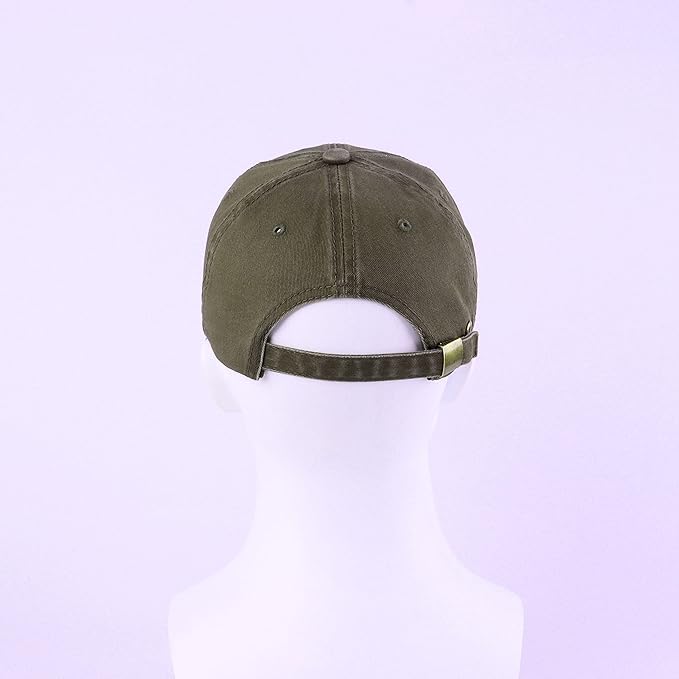 LANGZHEN Unisex Baseball Cap 100% Cotton Fits Men Women Washed Denim Adjustable Dad Hat
