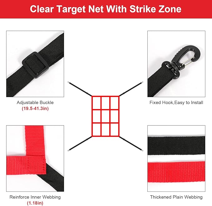 1pcs/2pcs Strike Zone Target Net,13.5x21.5in Pitching Strike Zone Net,Portable Strike Zone Plate for Baseball Pitching Accuracy Improve