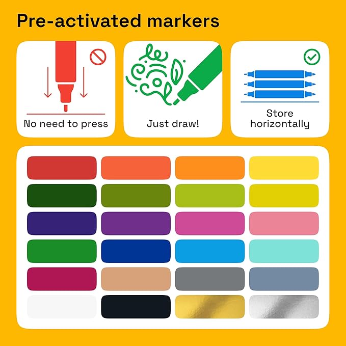 ARTISTRO 24 Dual-Tip Fabric Markers - Image 6