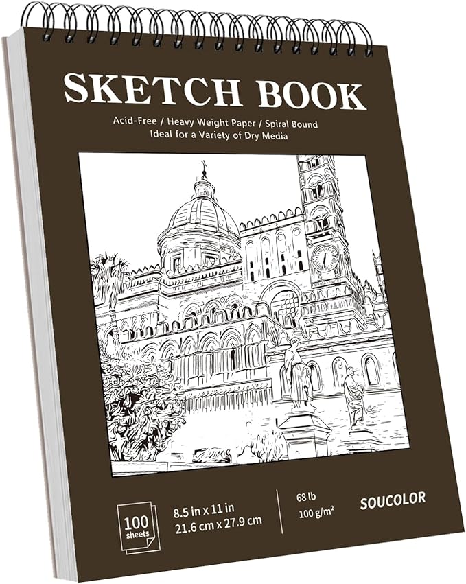 Soucolor Sketchbook 8.5x11 Hard Cover by Soucolor