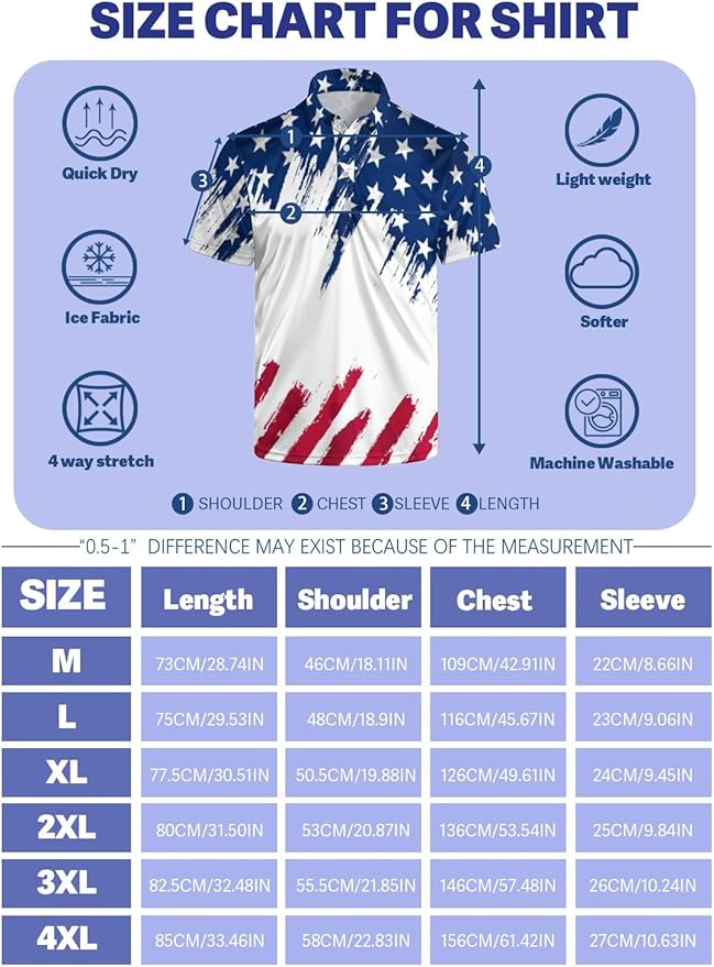 HUURAY Funny Golf Polos for Men Funny Print Short Sleeve Shirts Quick Dry Polo Shirts Hawaiian Shirt Performance Golf Outfits
